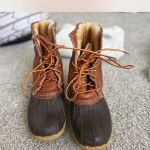 L.L. Bean Brown and Tan Ankle Boots